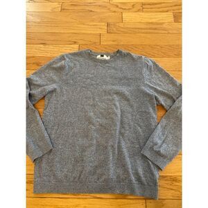 Topman men's blue cotton crew neck casual knit pullover sweater size medium